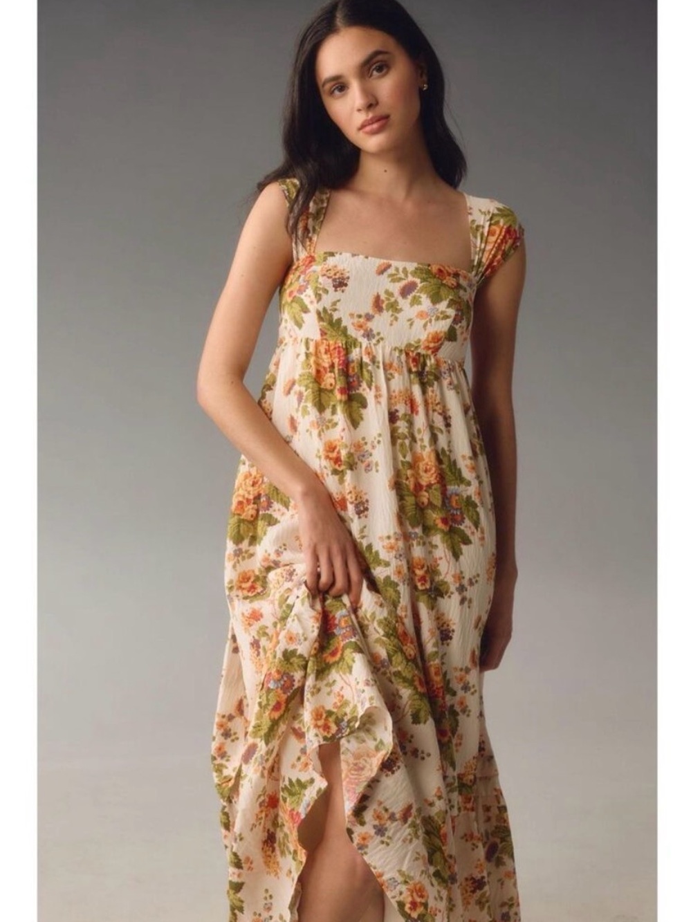 EUC-By Anthropologie Sleeveless Square-Neck Maxi Dress. Sz Med